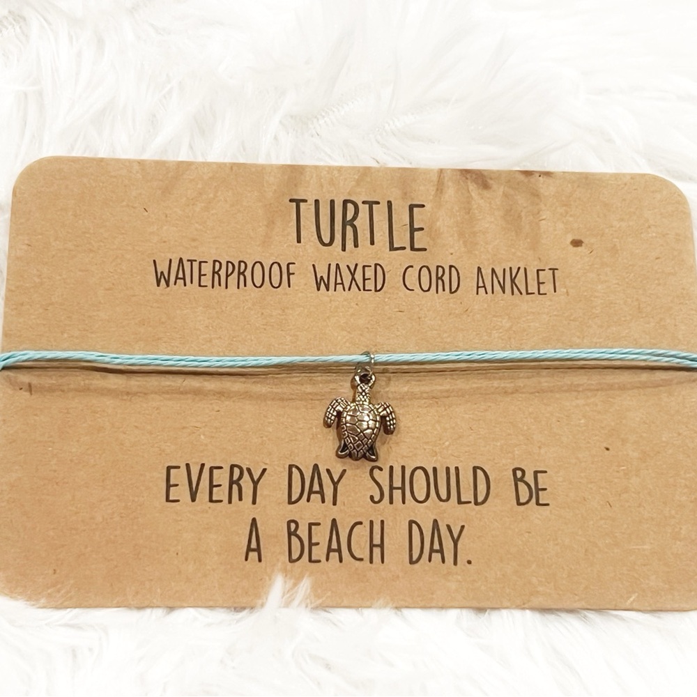 New Turtle Ankle Bracelet Beach Silver Charm Anklet Gift Boutique Jewelry - Picture 2 of 4